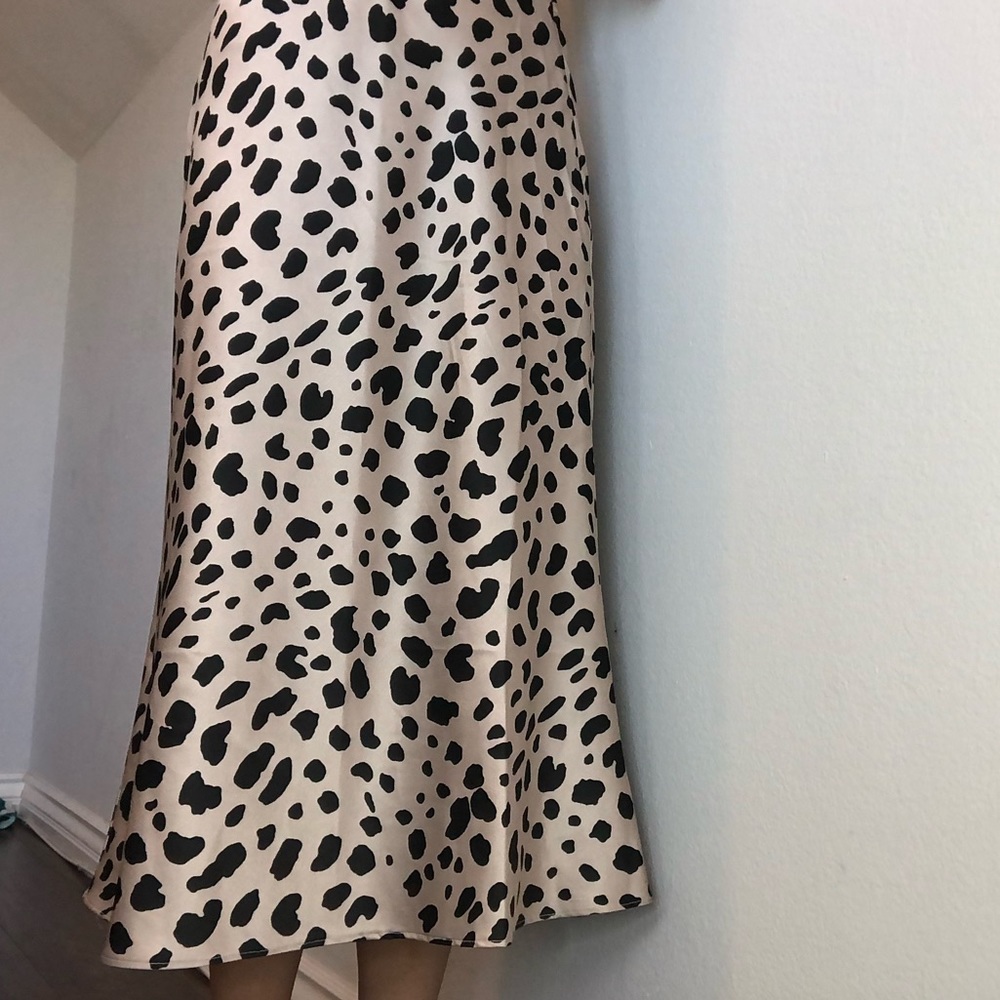 Satin Cheetah Skirt